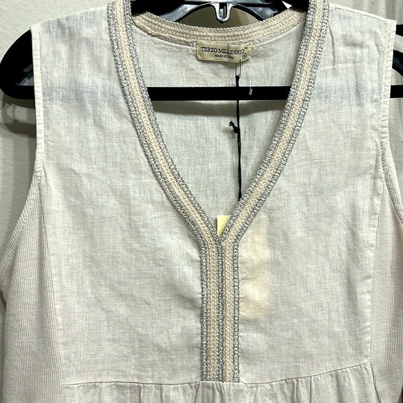 Terzo Millennio made Italy Linen Dress size M - Picture 5 of 6